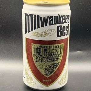Vintage Beer Can Milwaukee's Best Beer Empty Aluminum Can A Gettelman Brewery